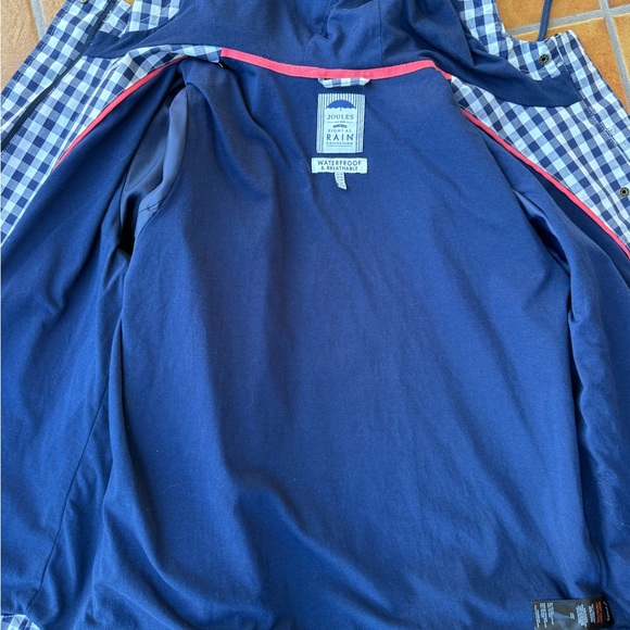 Joules Navy Checkered Raincoat for Kids - Picture 7 of 7
